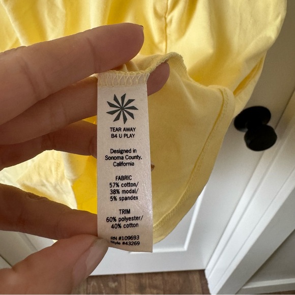 Athleta Yellow Crochet & Stretch Cotton Tank Dress size Large - Picture 7 of 8